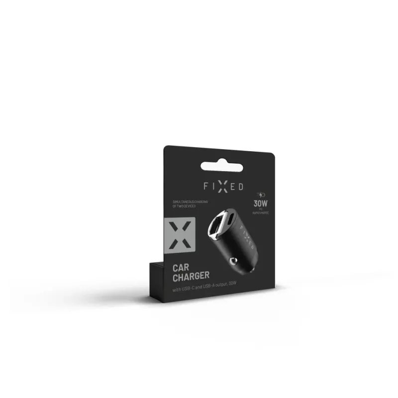 Ładowarka samochodowa FIXED FIXCC30M-CU-BK 30W USB‑C do gniazd pojazdowych
