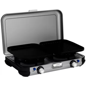 Przenośny grill kuchenka Campingaz 2213311 — 2-strefowy, 5,4 kg, 490×350 mm, czarny/szary/srebrny