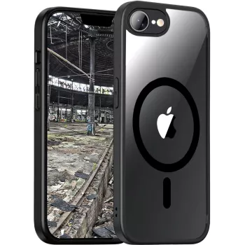 Hybrydowe ochronne etui MagSafe jt berlin Pankow do Apple iPhone 16e — czarne przezroczyste