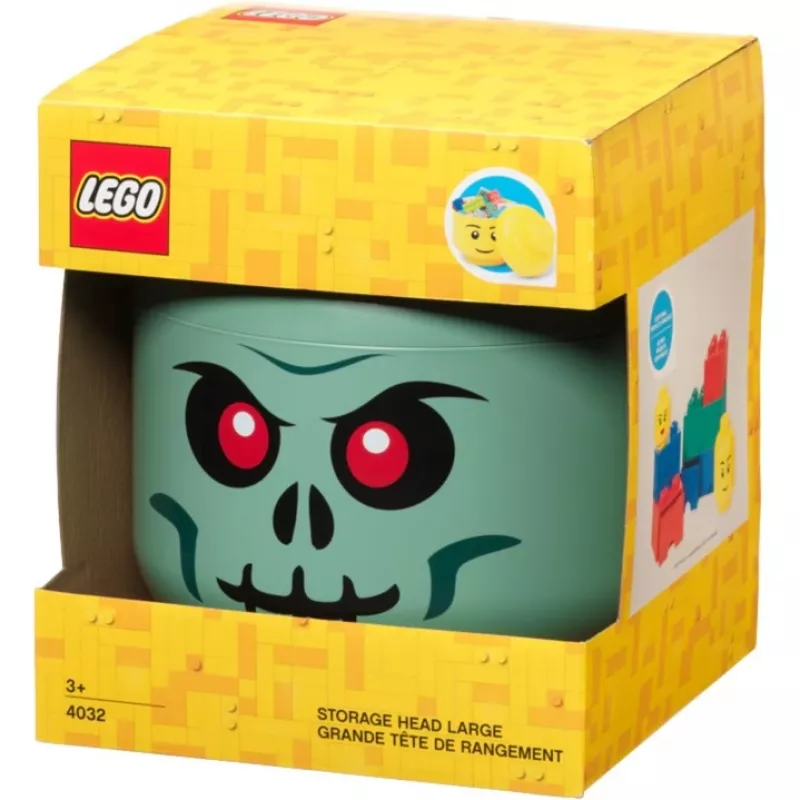 LEGO Storage Head Skeleton , Pudełko do przechowywania czarny/czerwony, duży