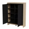 Cama PORTO komoda 100x38x130 dąb/czarny