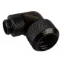 Alphacool Eiszapfen 16mm HardTube złączka wkręcana 90° obrotowa G1/4 - kątowa złączka zaciskowa do chłodzenia cieczą - głęboka czerń