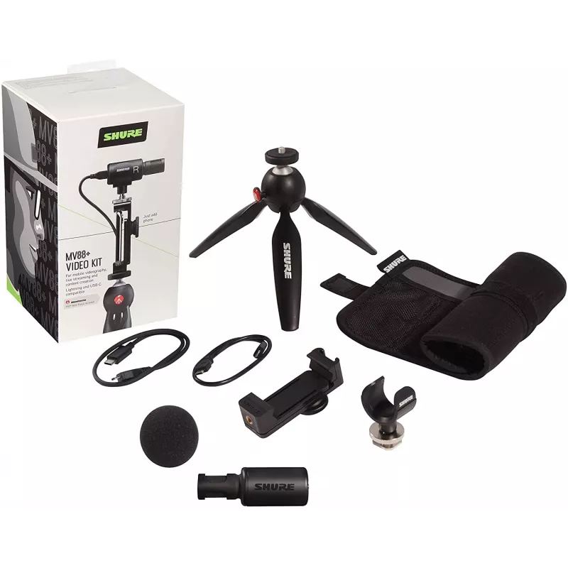 Shure MV88+ VIDEO KIT Black Mikrofon stołowy