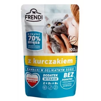 Mokra karma dla kota Frendi Kawałki w sosie z kurczakiem 100 g