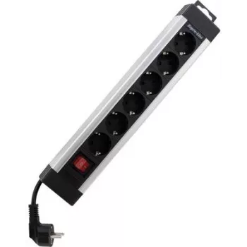 Listwa zasilająca REV 0014612713, 6 gniazd, kabel 2,4 m, z wyłącznikiem, srebrna