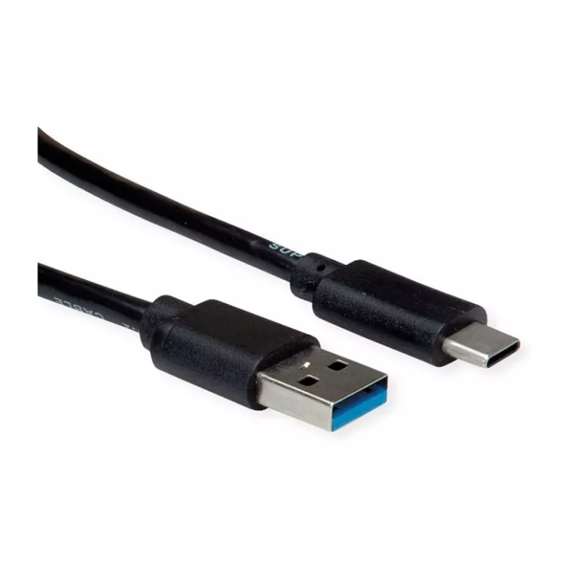 ROLINE RM Kabel USB 3.2 Gen 1, A-C, ST/ST, czarny, 1 m