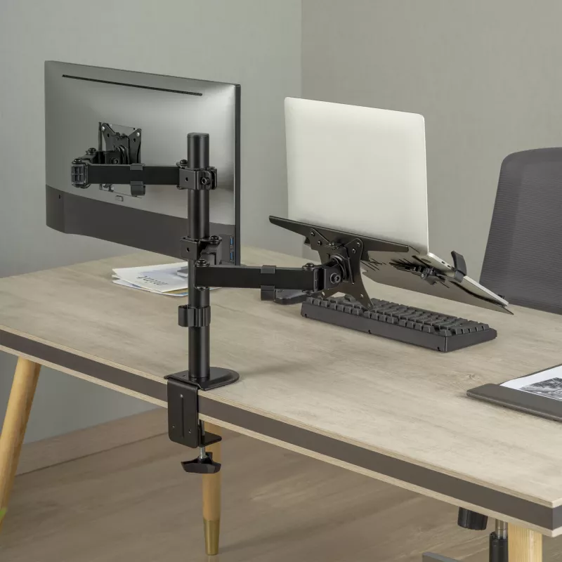 Uchwyt ścienny do monitora SBOX LCD-LM01-2 do ekranów 13–27 cali, maks. obciążenie 12 kg, VESA 100x100