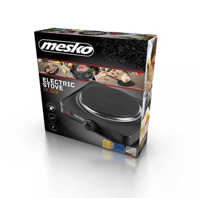 Mesko Home MS 6508 płyta Czarny Blat Płyta żeliwna 1 strefa(y)