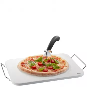 Zestaw noża do pizzy i kamienia do pieczenia z prostokątną podstawką GEFU DARIOSO G-89534