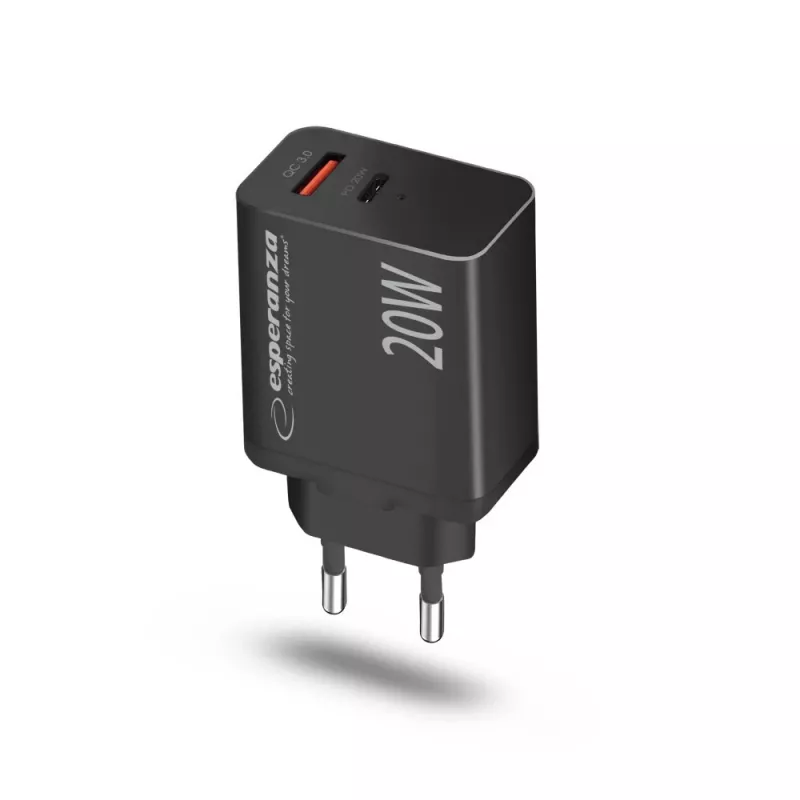 Ładowarka sieciowa Esperanza EZC105K 20W Czarna