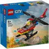 LEGO City Śmigłowiec strażacki 60411 zabawka konstrukcyjna, 85 elementów, obrotowe łopaty, 1 minifigurka, wiek 5+ (220×90×60 mm)