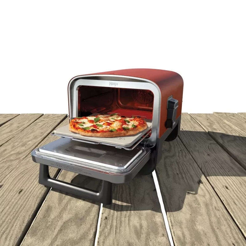 Ninja OO101EU grill ogrodowy/barbecue elektryczny + węglowy czarny, czerwony, srebrny 2400 W