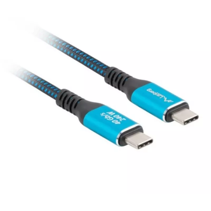 Kabel USB-C do USB-C LANBERG CA-CMCM-45CU-0020-BK, 240 W PD, 8K @ 60 Hz, 2,0 m