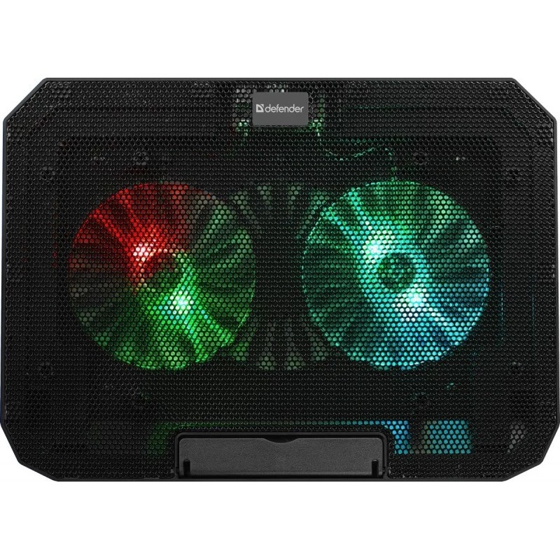 Podkładka chłodząca do notebooka DEFENDER NS-510 z 2 wentylatorami, 2 portami USB i podświetleniem RGB