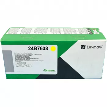 Kaseta z tonerem Lexmark 24B7608 żółty oryginalna, wydajność 12 000 stron