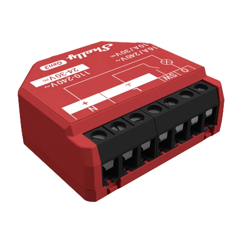 Zestaw 4 sztuk Shelly 1PM Gen3 Kontroler WiFi/Bluetooth