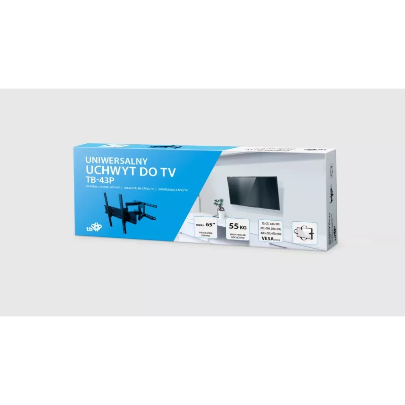 Uchwyt ścienny TB TV-Wall Mount TB-43P 26-55 55 kg VESA 400x400 (TB-43P)