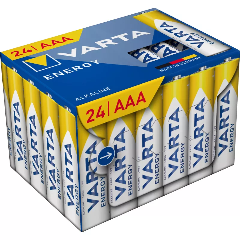 Alkaliczne baterie Micro (AAA) Varta ENERGY Cube, 24-pak (MPN 4103229234)