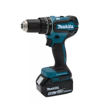 Wiertarka Makita DHP485RTJ 28500 RPM bezkluczykowa 1,5 kg Czarna, Niebieska
