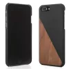 Ochronne etui z drewna i skóry Woodcessories EcoSplit do iPhone 7 Plus / 8 Plus — Orzech czarny