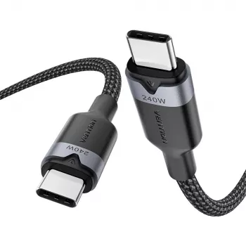 Kabel USB-C na C 2.0 Vention 3.1 5A 240W 1m BK