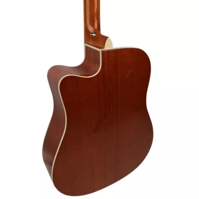 Gitara elektroakustyczna V-tone VEAG1 CE 4/4 Wood — pełnowymiarowy dreadnought, wycięcie, świerkowy top, mahoń tył i boki, wbudowany przedwzmacniacz