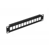 Patch panel Extralink 12-port UTP 10 cali, obudowa metalowa, czarny