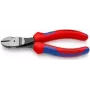 KNIPEX Kraft-Seitenschneider 160 mm, 74 02 160 SB Zange schwarz atramentiert, Kopf poliert, Griffe mit Mehrkomponenten-Hüllen, Schneidwert mittelharte