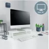 Uchwyt monitora LEITZ Freestanding 64340001 — podstawka biurkowa dla ekranów 61 cm (24 cale), udźwig 20 kg, regulacja wysokości, biały