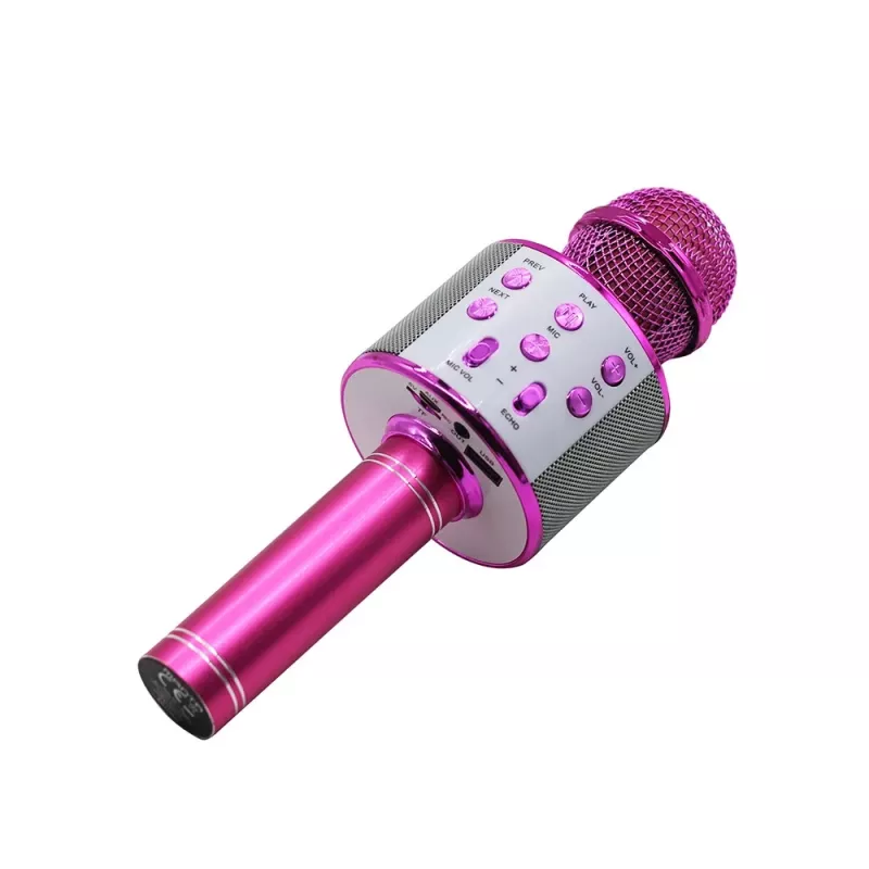 Mikrofon MANTA MIC11-PK Różowy — przewodowy jack 3,5 mm, lekki ręczny