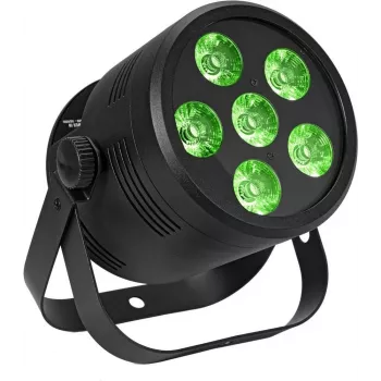 Reflektor sceniczny LED EUROLITE Silent Par 6 QCL Floor RGBW 6x4W, kompaktowy par montowany na podłodze