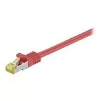Wentronic GoobayCat.7 Kabel surowy kabel krosowy, S/FTP (PiMF), czerwony, 30 m - LSZH bezhalogenowy, miedź, wtyczka RJ45 (91679)