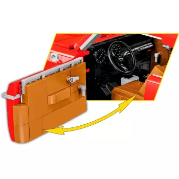 Zabawka konstrukcyjna Cobi Opel Rekord C Coupe skala 1:12 model COBI-24345, kolekcjonerski zestaw do budowania