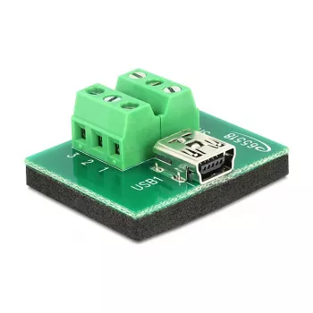 Adapter złącza DeLOCK 65518 Mini USB 6-styk. czarno-zielony