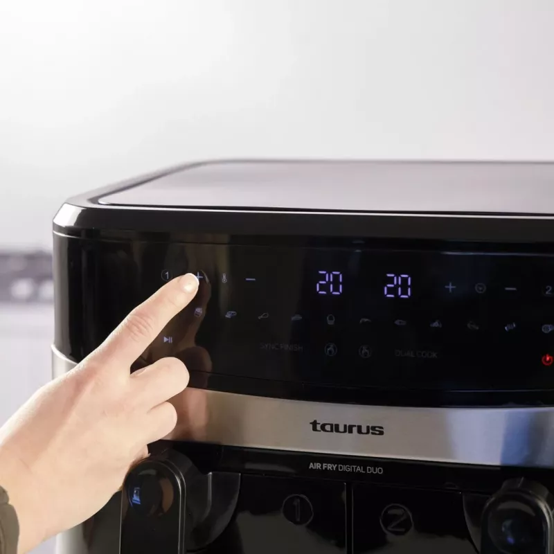 Taurus Air Fry Digital Duo Double 9 L 2200 W Frytkownica beztłuszczowa Czarny