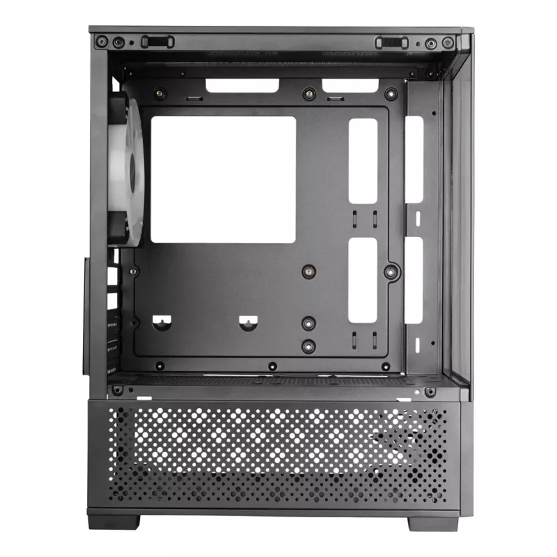 Mini Tower obudowa PC TACENS Mars Gaming MC-SE2 — Mini-ITX / Micro-ATX, czarna, okno boczne, zasilacz na dole, obsługa 2x2.5 cala + 1x3.5 cala