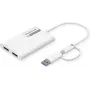 ROLINE Adapter wyświetlacza USB typu C A - Dual DP 4K60 ST/BU - Adapter - Cyfrowy/Dane (12.03.3207)