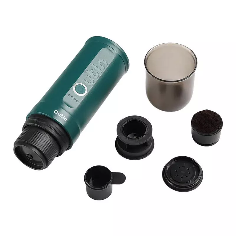 Przenośny ekspres do kawy Outin Nano Czarny Teal — 20 bar, kawa mielona, bateria 7500 mAh, 0,67 kg