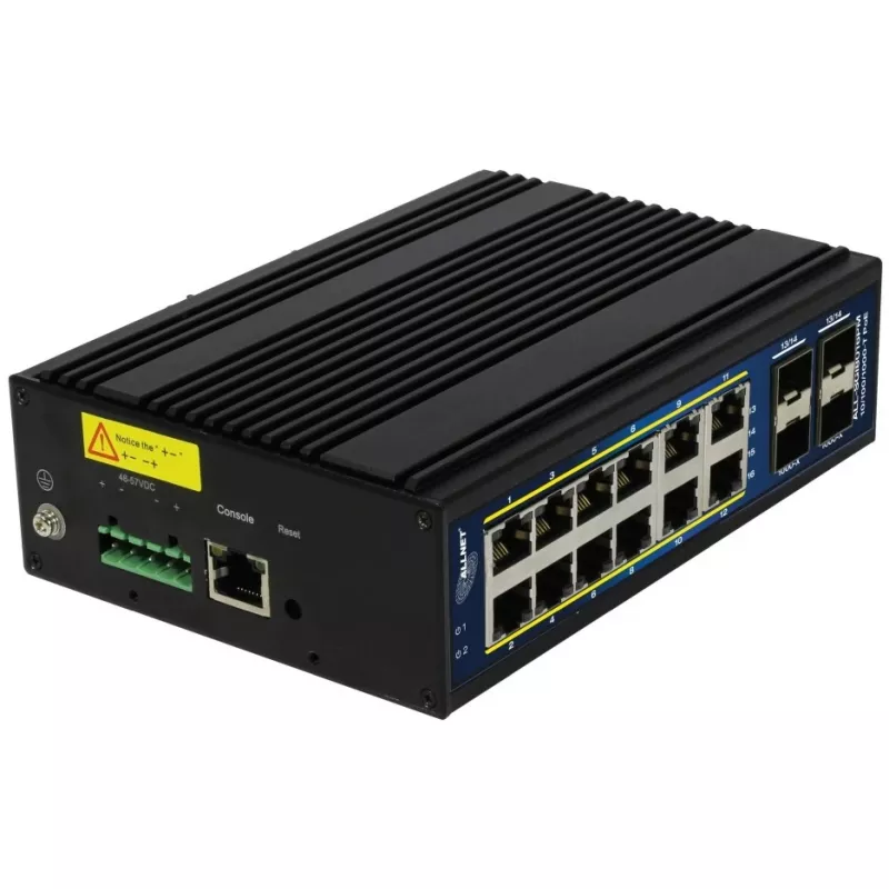 Przełącznik zarządzalny ALLNET ALL-SGI8016PM L2+/L3 12x Gigabit Ethernet PoE