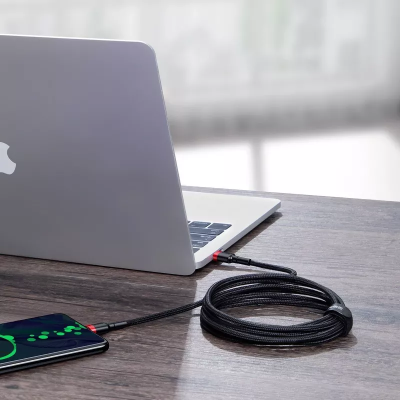 Kabel Baseus Cafule PD2.0 100W flash charging USB do Type-C (20V 5A) 2m czerwony+czarny
