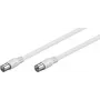 Kabel antenowy Goobay (klasa A, >85 dB), 2x ekranowany, 5 m, biały - Wtyk koncentryczny > Gniazdo koncentryczne (w pełni ekranowany) (66616)