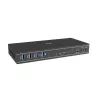 Lindy 2 Port Dual Head HDMI 4K60, USB 3.0 KVM Switch, 4096 x 2160 pikseli, 4K Ultra HD, Czarny