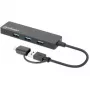 Manhattan USB-C & USB-A Combo Dock/Hub, Porty (4): USB-A (x4), 5 Gb/s (USB 3.2 Gen1 znane jako USB 3.0), zasilany przez USB (nie wymaga zewnętrznego zasilacza)