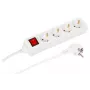 Microconnect MC-GRU0043WS przedłużacz zasilający 3 m 4 gniazda AC Wewnętrzne Biały