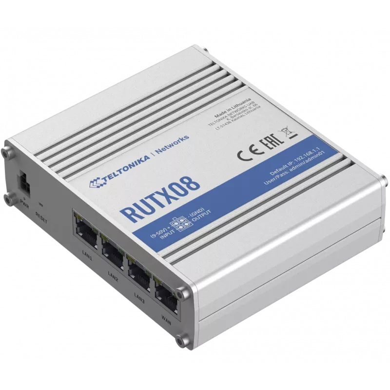 Teltonika RUTX08 router przewodowy Gigabit Ethernet Stal nierdzewna