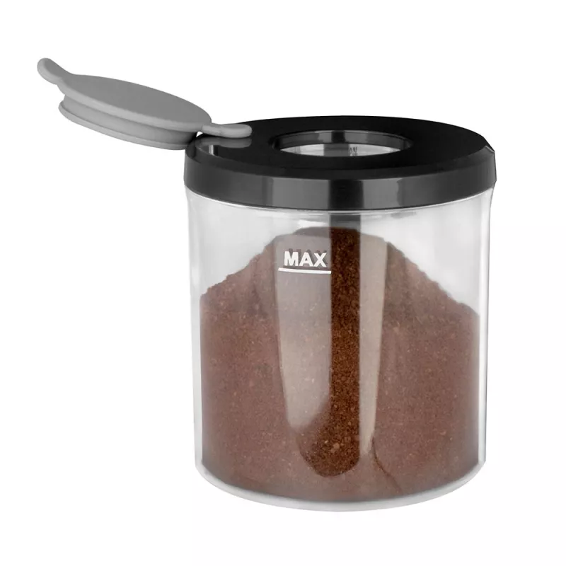 Młynek żarnowy do kawy GASTROBACK Design Pro Touch 30 — żarna stożkowe, zbiornik 300 g, 150 W, czarny/przezroczysty