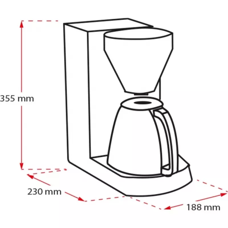 MELITTA Enjoy Therm - Ekspres do kawy - 12 filiżanek