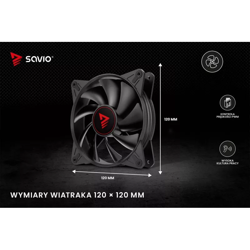 Zestaw chłodzenia cieczą All-in-one SAVIO BLADE SET wentylator 120 mm 1800 RPM 32 sone Czarny