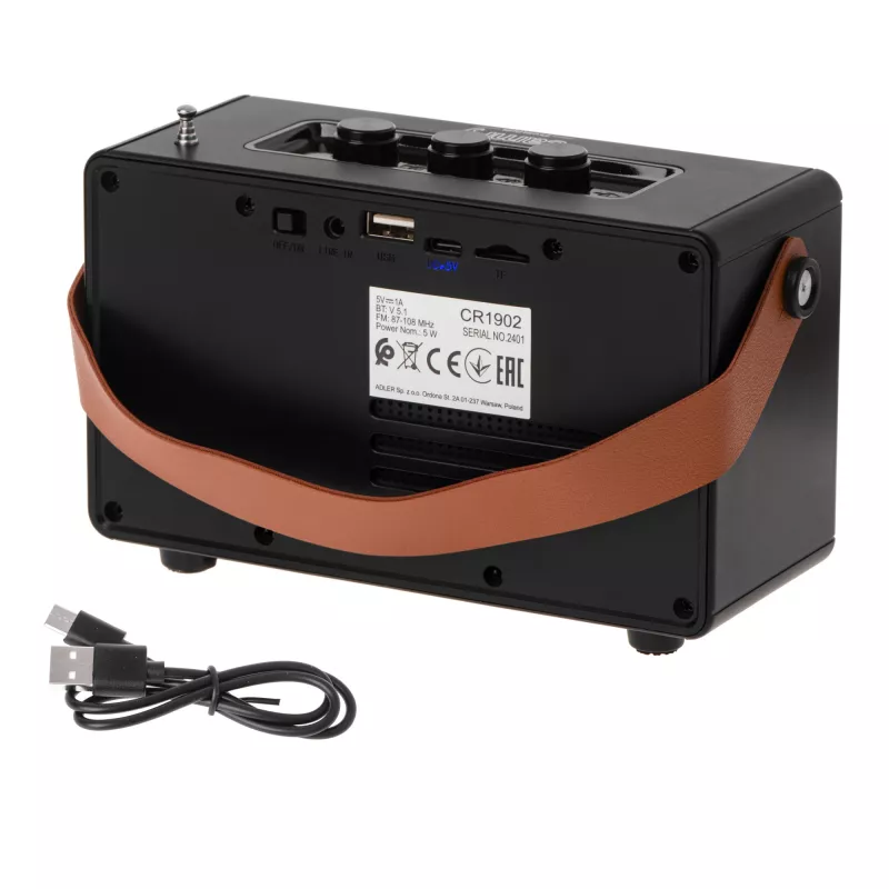 Głośnik Camry z radiem | CR 1902 B | 5 W | Bluetooth | Czarny | Połączenie bezprzewodowe