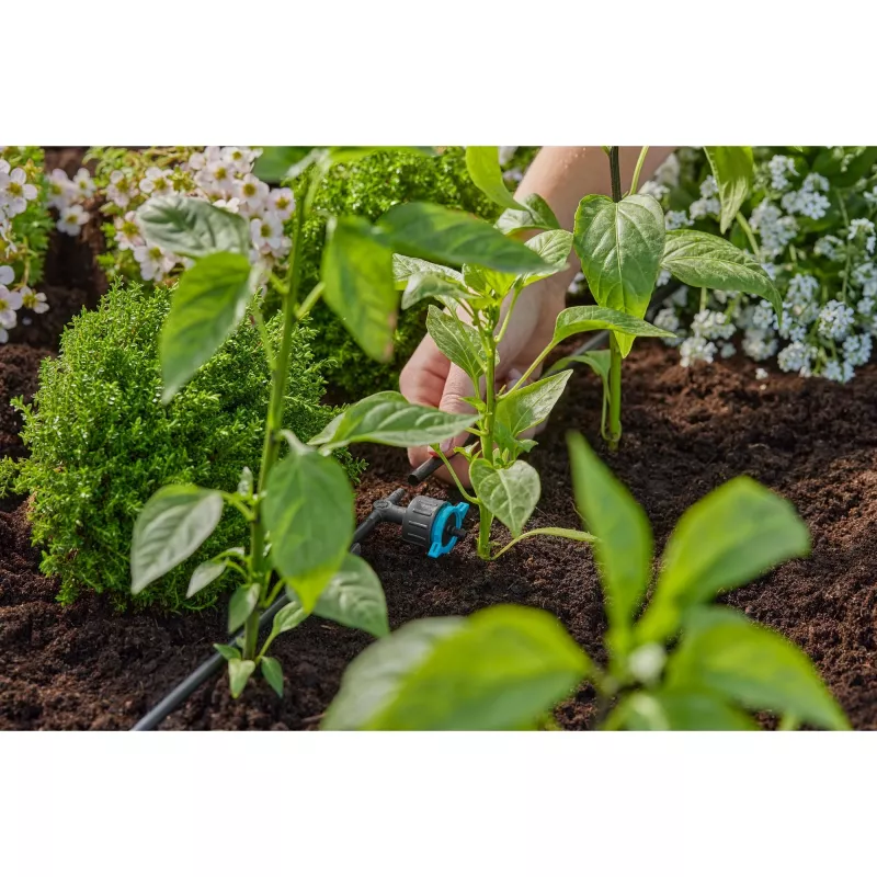 Kroplownik nawadniający Gardena 13314-20 8 l/h Czarny Montaż liniowy